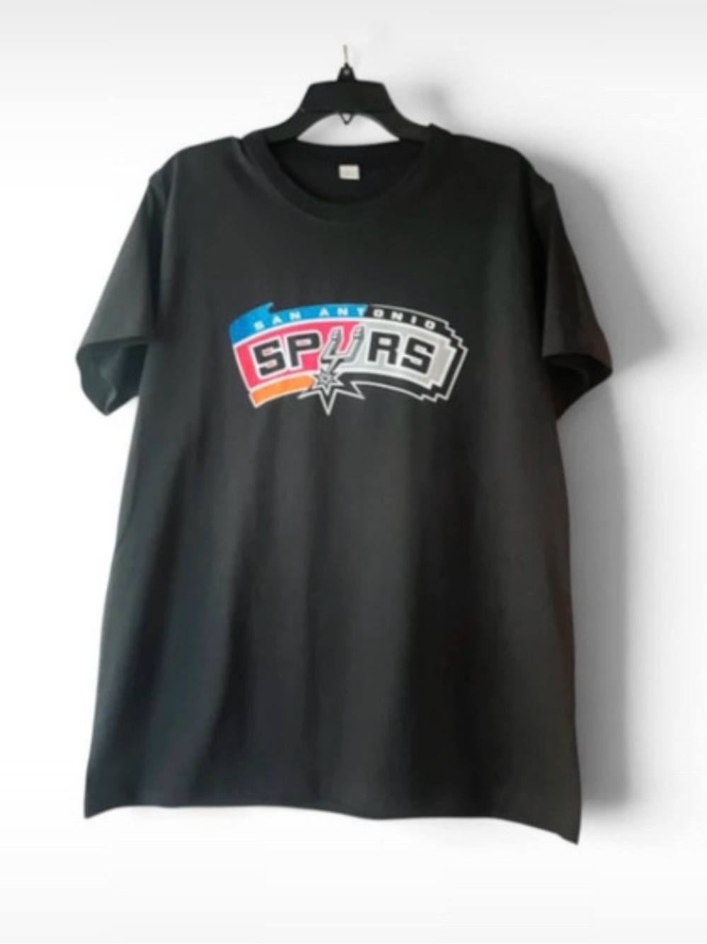 San Antonio Spurs Black Logo Tee